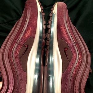 Womans shimmery maroon Nike air max